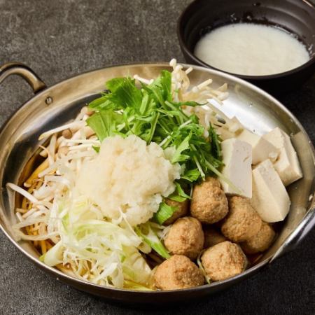 Mizore hotpot with grated yam and grated daikon radish