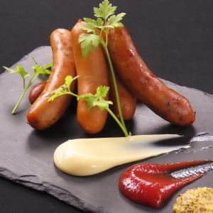 Assortment of 5 types of sausages