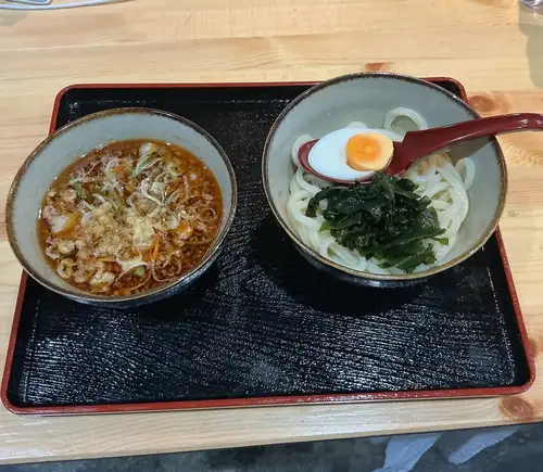 あぐー豚つけうどん