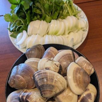国産はまぐりと鯛しゃぶ鍋