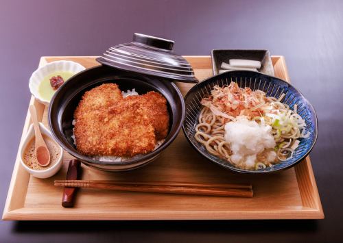 Wasekatsu and grated daikon buckwheat set