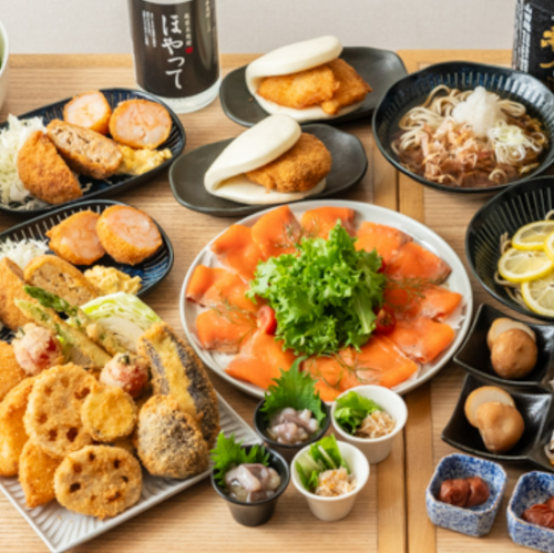 Popular course of fried food and alcohol