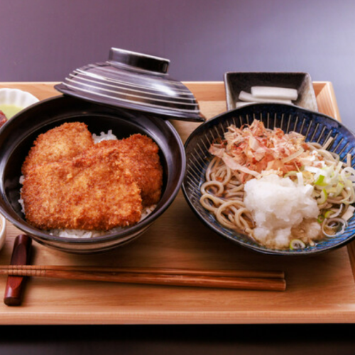Wasekatsudon & Echizen grated radish soba set