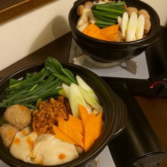 【겨울 한정! 중화 냄비 코스】 선택할 냄비와 〆, 새우 칠레 등 전 9 품 ◆ 생맥주 포함 무제한 120 분 5000 엔 (세금 포함)