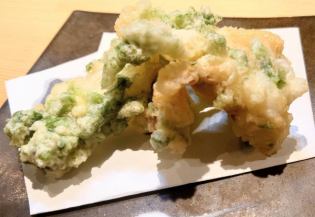 旬イカ生海苔天ぷら