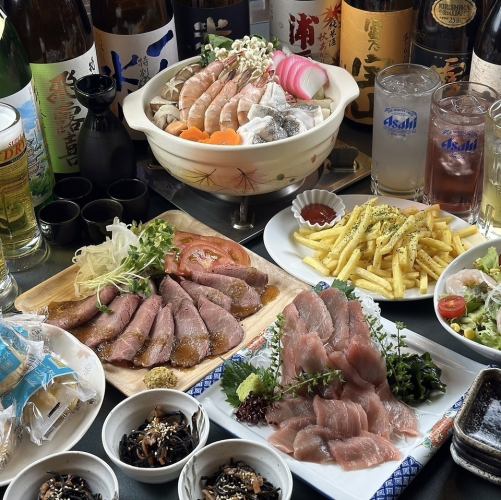 [2 hours all-you-can-drink included] Year-end party limited course! Choose from three types of hotpot, a luxurious tuna platter, and roast beef for 4,500 yen!!