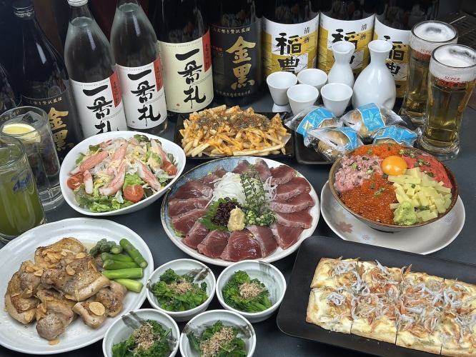 [2 hours all-you-can-drink included] For farewell and welcome parties! A luxurious gout bowl and fatty bonito course [4,500 yen including tax]