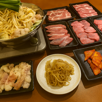 【スペシャルコース】絶品京もつ鍋&佐賀牛上ロースや佐賀牛特上カルビなどを堪能◆4730円(税込)