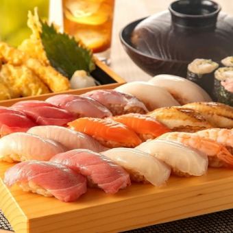 【3H飲放】本鮪食べ比べや旬の握り×黒毛和牛に天麩羅など板前和食『響』全10品6410円⇒5500円