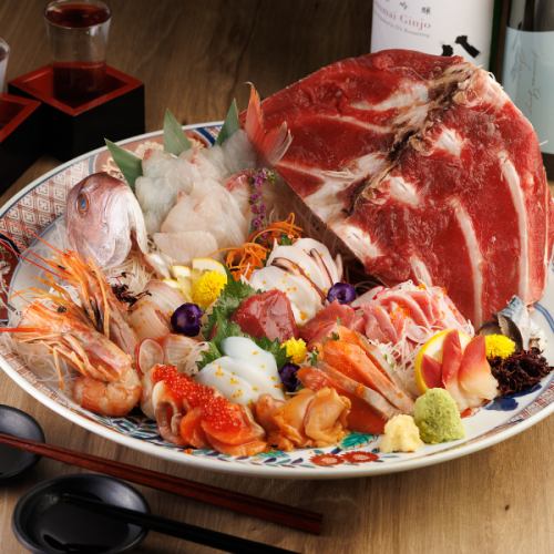 【3時間飲み放題付】本鮪食べ比べや旬の握り×黒毛和牛に天麩羅など板前和食『響』全10品6410円⇒5500円