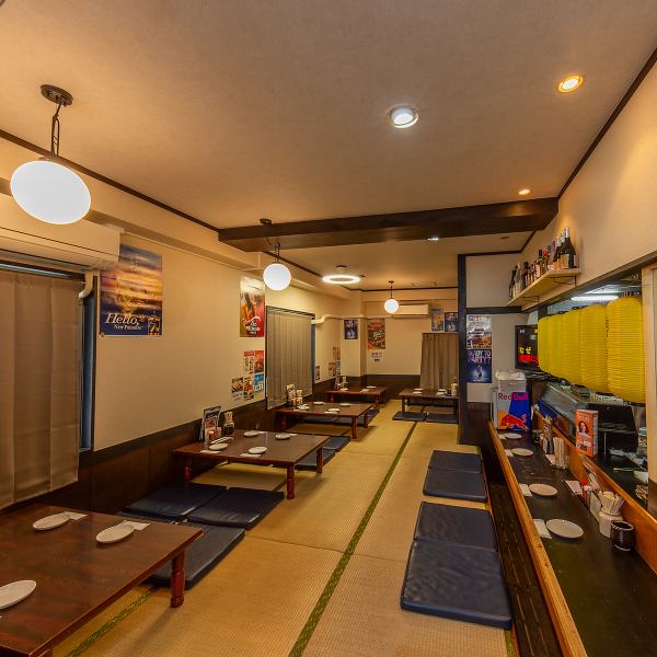 【最大5名様まで◎テーブル席】2名様～最大5名様までご利用頂けるテーブル席は3卓ございます♪お席もコネクト出来ますので大変便利です！畳のお座敷で温かみを感じるお席となっておりますので、お子様連れのお客様もリラックスしながらお食事をお楽しみ頂けます！皆様のご来店をお待ちしております☆団体様貸切も可能です♪