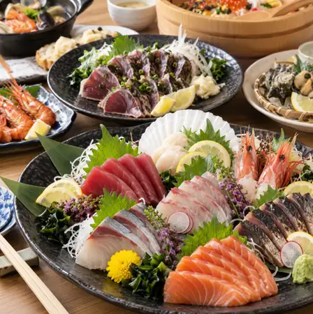 牛タンだけじゃない。鮮度自慢のお造りも宴席を彩ります。