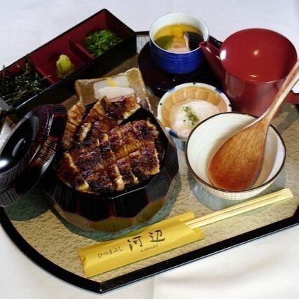 【川邊名產三吃壽司！】特製三吃壽司（附生魚片和肝湯）4,750日元（含稅）