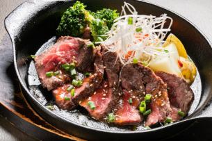 Grilled beef steak BB special sauce teppan style