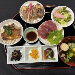 三種丼御膳