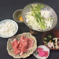 霜降りすき焼き定食