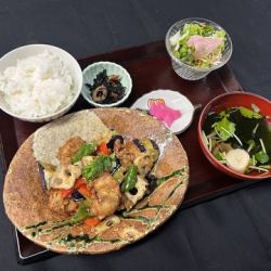 揚げ野菜とり唐定食