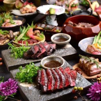 [Welcome/farewell party ◆ Choose from 4 special benefits] Train-style course with 2 kinds of steak ◆ 120 minutes all-you-can-drink included 5,500 yen