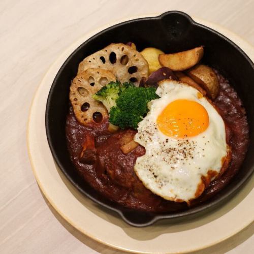 【平日限定】茸のデミグラス煮込みハンバーグ