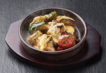 チキンと野菜のバジルチーズグリル