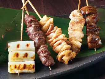 お得!ジャンボねぎ間串(1本)/ジャンボねぎ間串 生わさび(1本)/串焼きおまかせ5本盛り合わせ