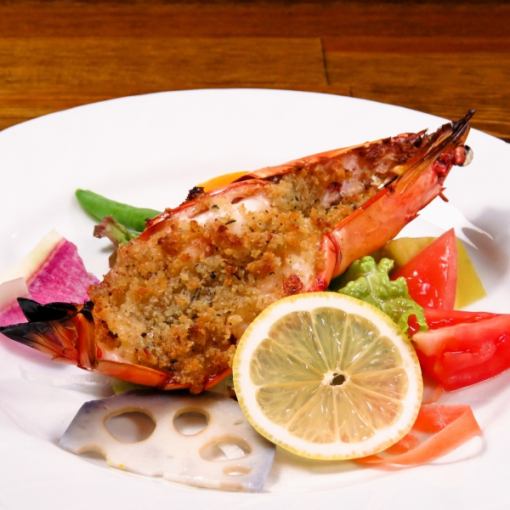 【僅限食物】健康晚餐套餐★烤蝦、炒雞胸肉等6道菜 4,000日元（含稅）