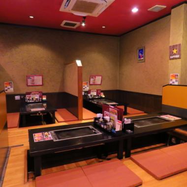 [Self-style teppanyaki in semi-private room seats] The iron plate baked in front of you is one of the charms that you can enjoy in a hot state with your favorite baking ♪ Juicy sound and aroma, appetite Enhances the deliciousness.The staff will be happy to assist you, so please feel free to contact us if you wish.