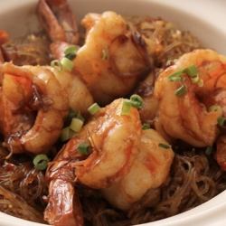 Braised shrimp in XO sauce