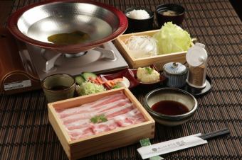 [Lunch] Agu pork shabu-shabu set meal 2,800 yen (tax included)