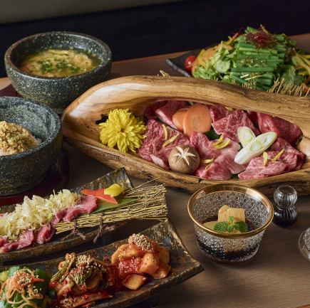 【焼肉コース】厳選和牛6種盛りや一品料理をカジュアルに楽しむコース《全8品/8,000円》