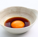 卵黄とすき焼きだれ