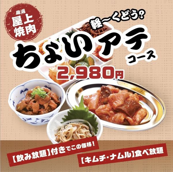 【2時間飲み放題付】サクッと飲むなら　ちょいアテコース2980円(税込)