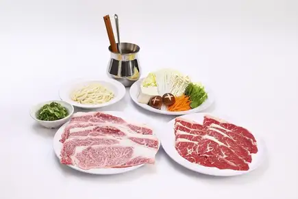 特上しゃぶしゃぶコース（昆布・地鶏醤油・塩）