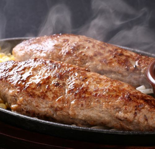 ダブルW手ごねハンバーグステーキ　ライス&スープ付き