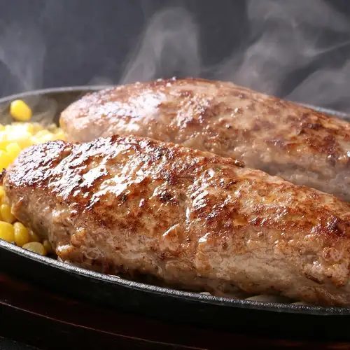 ダブルW３００ｇ手ごねシャミケバブハンバーグステーキ