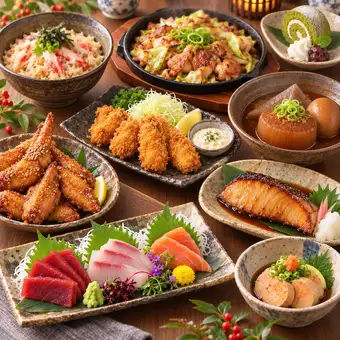 11月至1月:【憑優惠券立減500日圓】季節限定暢飲套餐:5,500日圓 ⇒ 5,000日圓