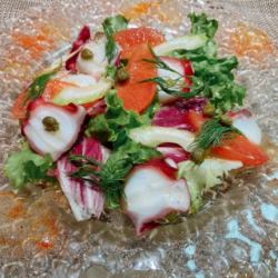 Octopus and grapefruit salad