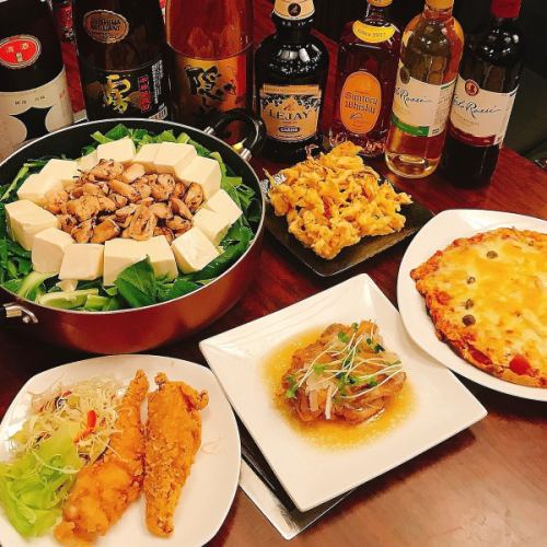 もず一番人気コース☆23時まで飲み放題無制限!選べる鍋+4品』4000円♪