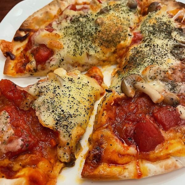 居酒屋もず一番の手づくりピザ