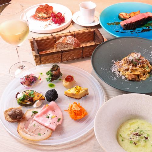 記念日を華やかに彩る◆前菜10種や選べるメイン・当店自慢の生パスタまで≪ランチコース≫3,900円(税込)