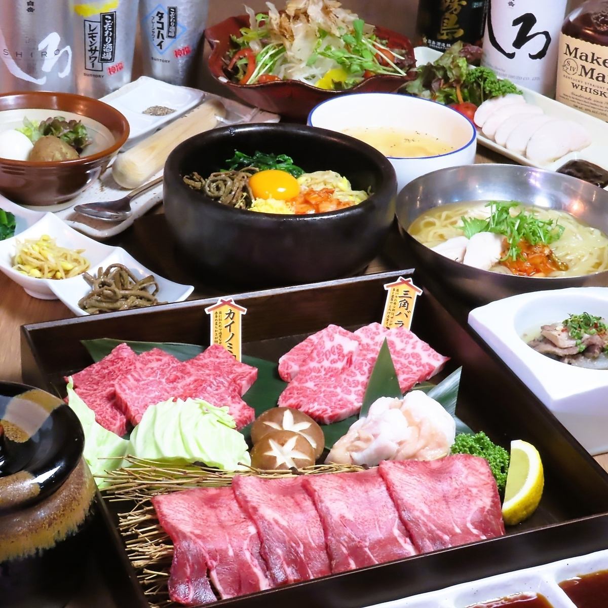 自社で育てたあか牛を使用した、おいしいお肉の料理がたくさん♪