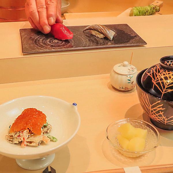 ◆浅草　海　鮨コース◆名店の味をリーズナブルなお値段で堪能