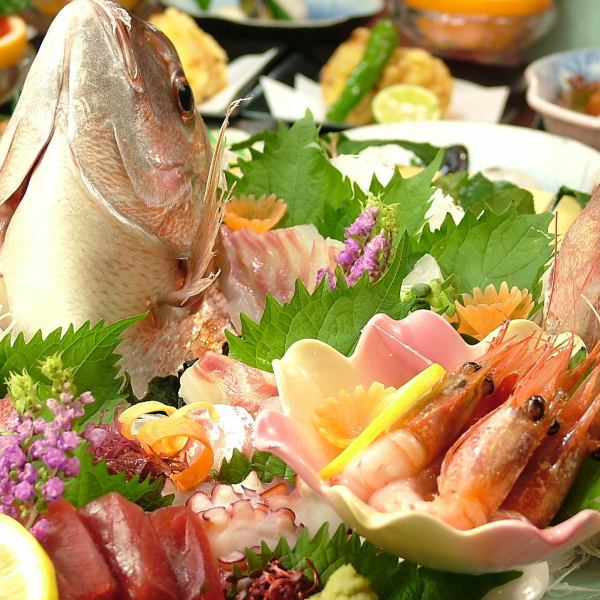 和食一筋、料理長のこだわり。「新鮮な魚を本格料理でご提供したい」。刺身、寿司、一品料理、会席、御膳。