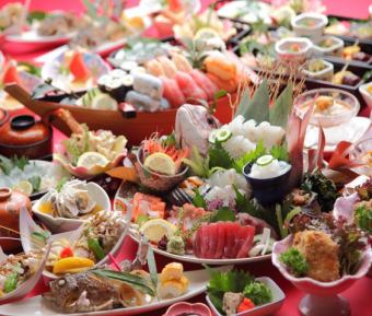 <午餐和晚餐OK！> [含120分鐘無限暢飲] Otogiya豪華套餐（共12道菜）7,000日圓（含稅）