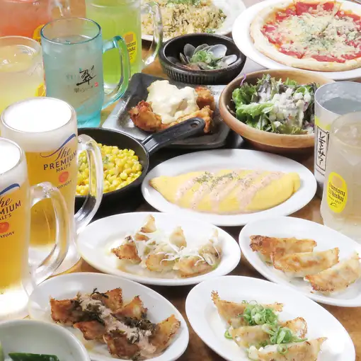 3時間・【プレモル生も餃子も】食べ飲み放題4,000円　（金土祝前日4,500円）