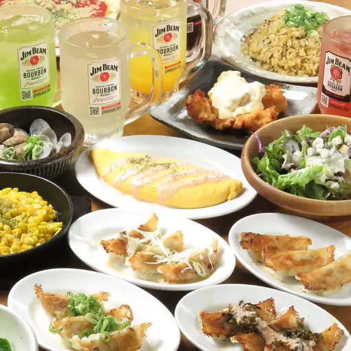 3時間・ビールなし【餃子も】食べ飲み放題2時間3,280円(金土祝前日3,780円）