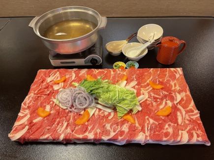 Hot pot party food "3,300 yen course"