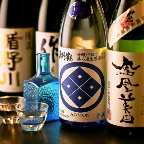 ▼We have a selection of sake from 47 prefectures nationwide.Banquet course with all-you-can-drink premium sake: 5,200 yen ▼ Banquet course with all-you-can-drink for 3 hours on Fridays and the day before holidays: 5,700 yen ≪Relax at the banquet with your loved ones≫