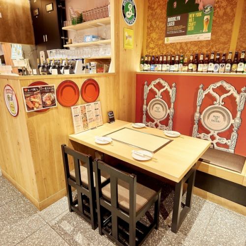 ≪Table seats≫ No need to worry even on rainy days! Directly connected to Shinsaibashi Station!