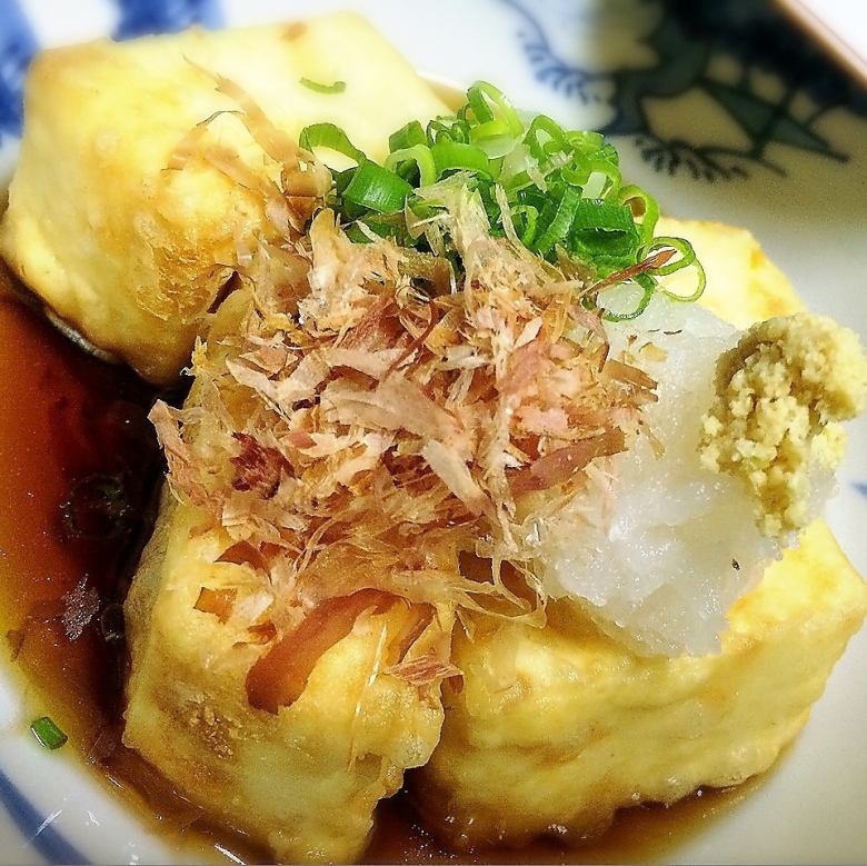 炸高汤/<Isobe Ankake>蒸蓬松豆腐和鸡蛋
